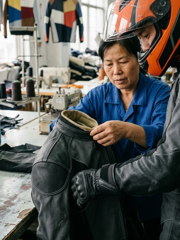 Knit cuff of a fire suit under a racing glove, collar under the helmet