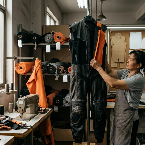 Sample room with a suit in progress