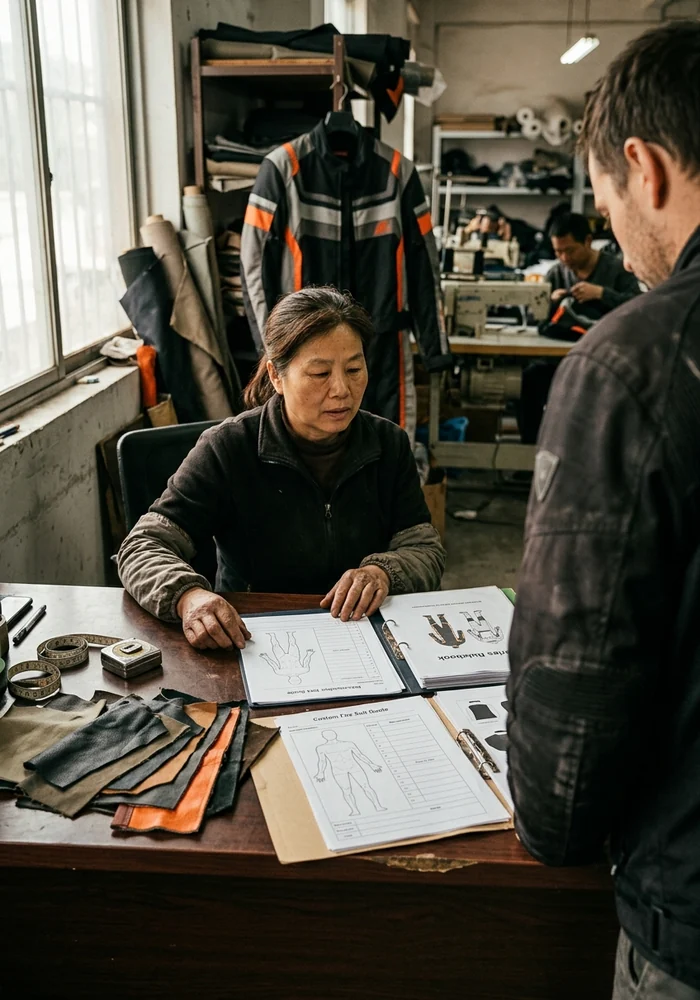Measurement sheet, series rulebook and sponsor files laid out on the sales desk