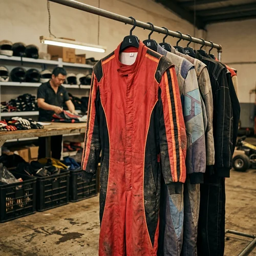 Karting centre rental suits by size