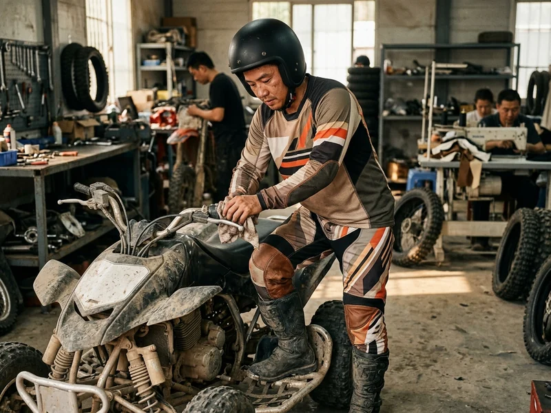 ATV racing jersey on a quad rider