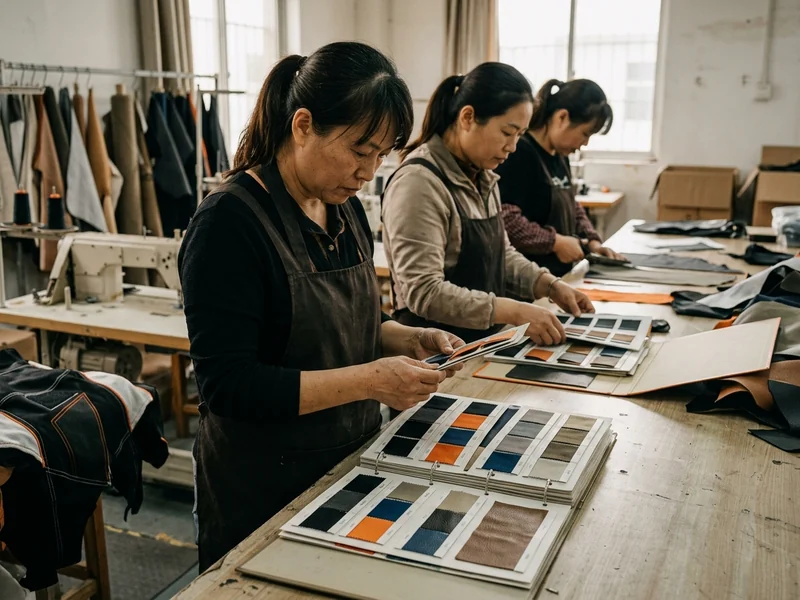 Color strips filed by team in the print room