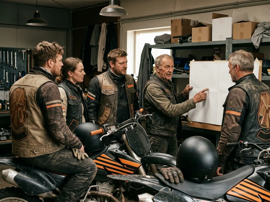 Charity ride group covering a wide range of sizes