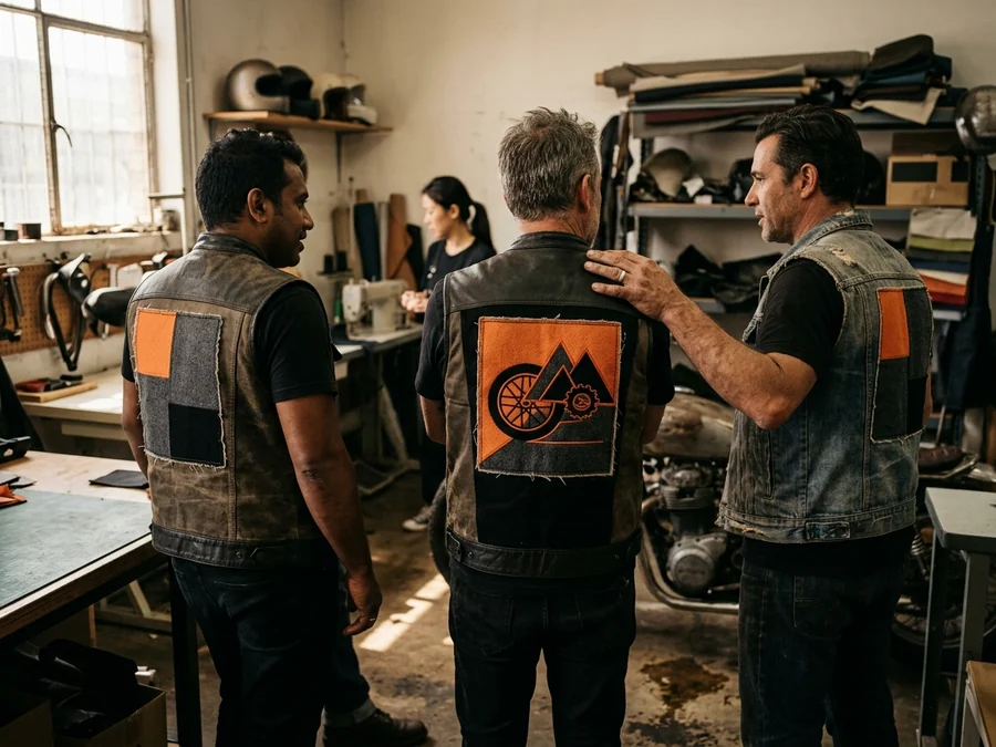 Owner group with an existing emblem on their vests