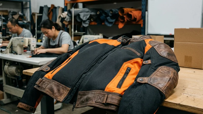 Summer mesh motorcycle jacket with airflow panels