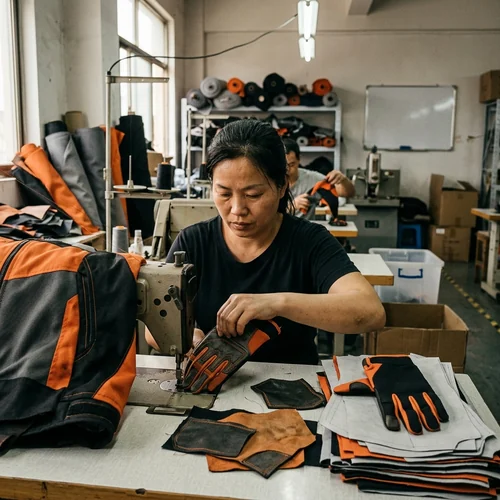 Custom motorcycle gloves colour-matched to the kit