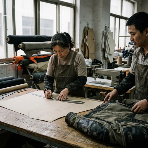 Pattern room drafting the standing-position block