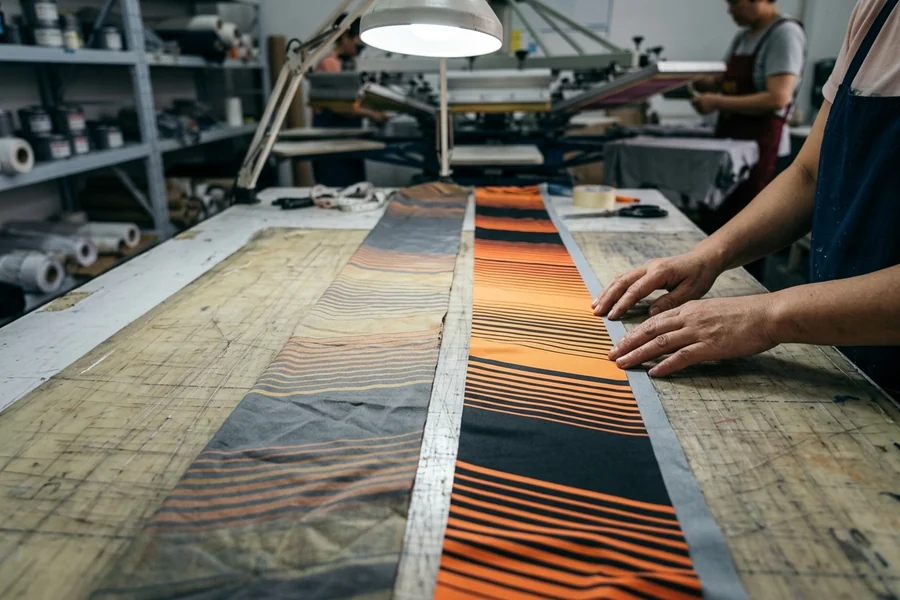 New strip laid against the archived strip under the daylight lamp