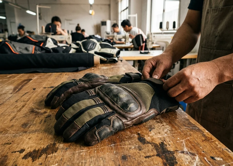 Riding gloves with knuckle protector pockets