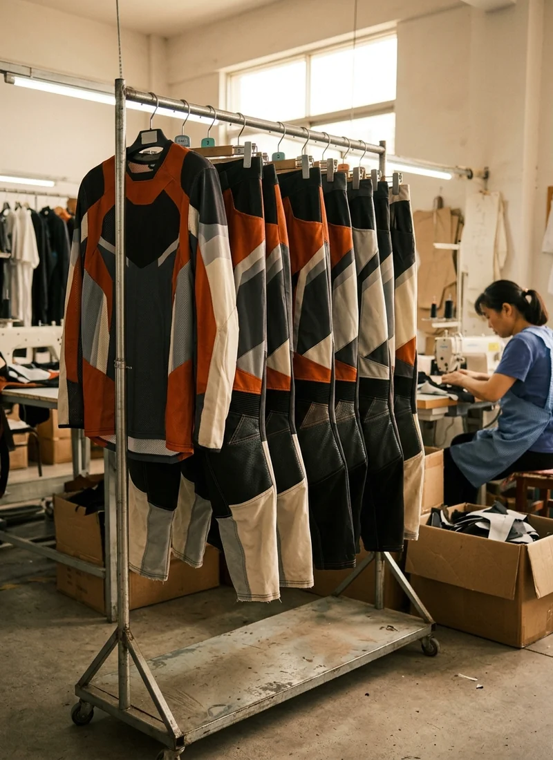 Size-run set hung on the centre's own rack