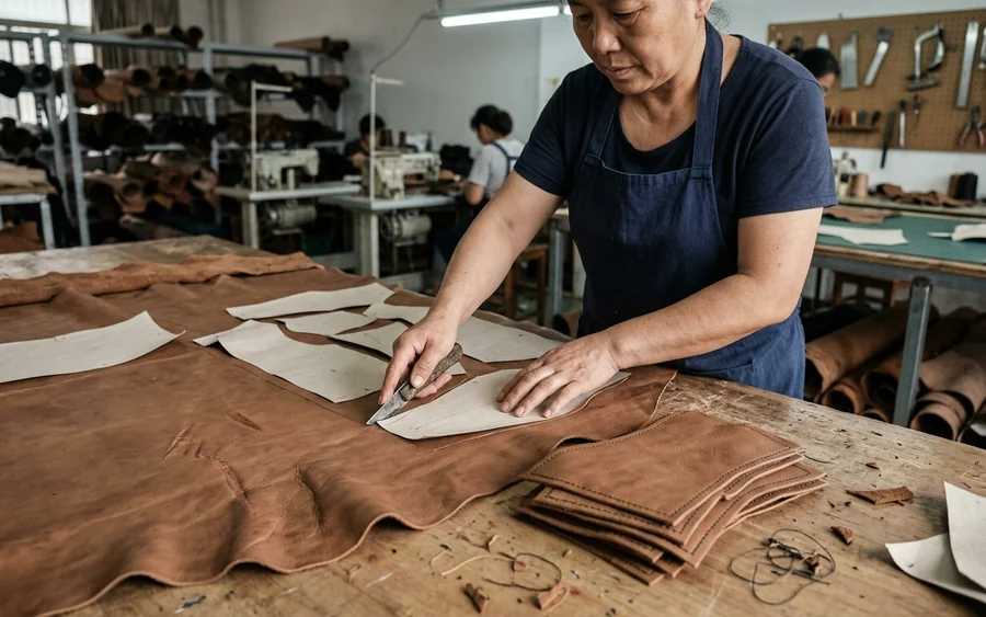 Panels cut around scars and grain variation