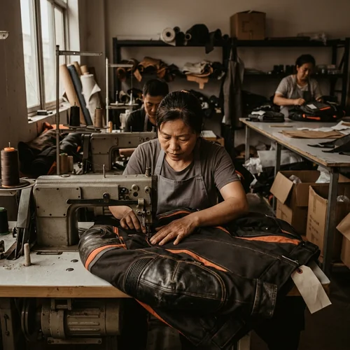 Textile and leather motorcycle jackets