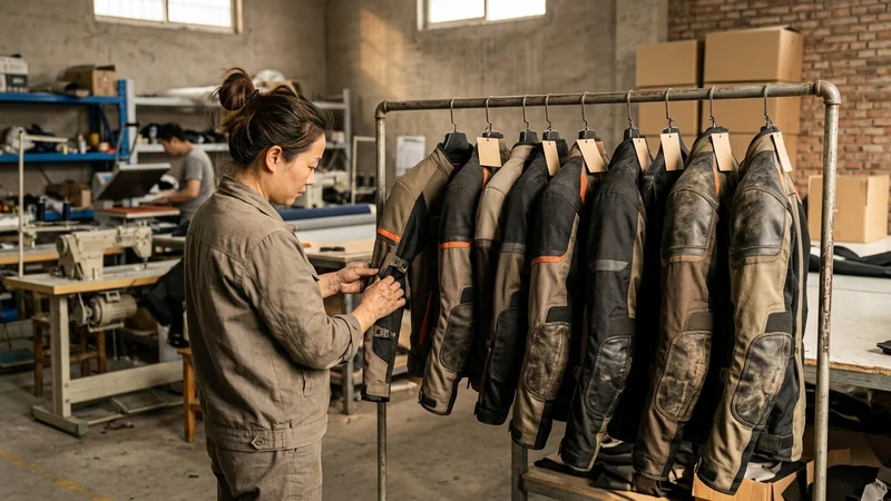 Size-run set on the rail, one garment per size