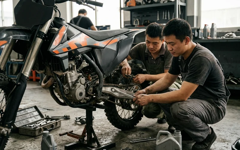Mechanics in tees under overalls during practice