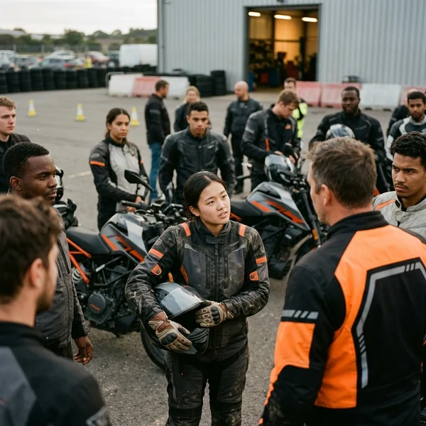 A student in a training group