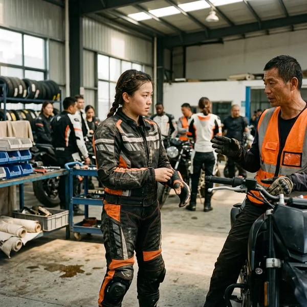 A student in a training group