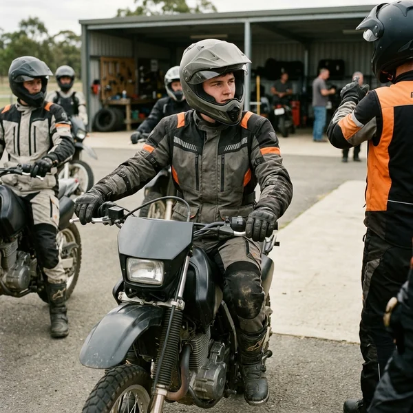 A student in a training group