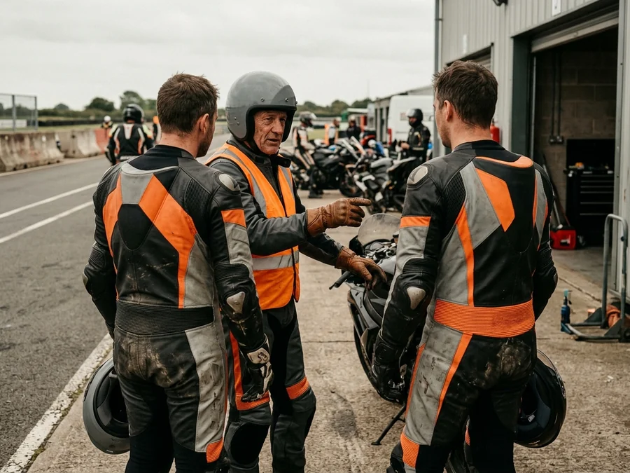 Track day instructors among riders who do not know them by sight