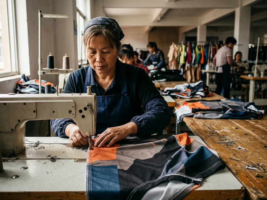 Screen colors translated into an ink mix for the fabric of the run