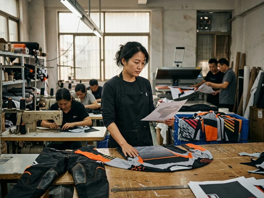 Brand product manager with a layout sheet carrying the profile name