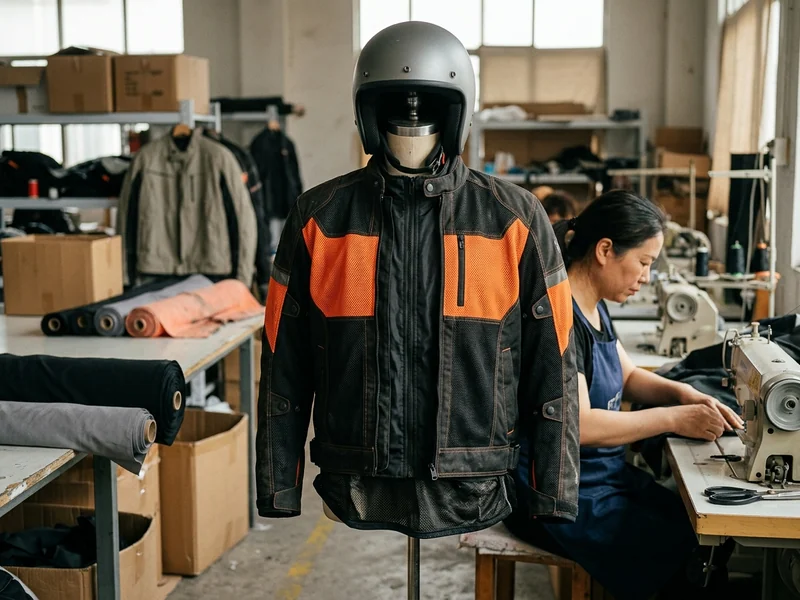 Mesh motorcycle jacket shown with its removable windproof inner liner