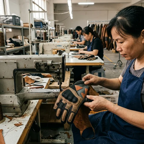 Custom motorcycle gloves