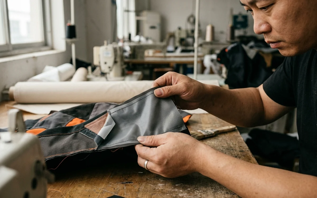 A laminated shell where the membrane is bonded to the outer fabric