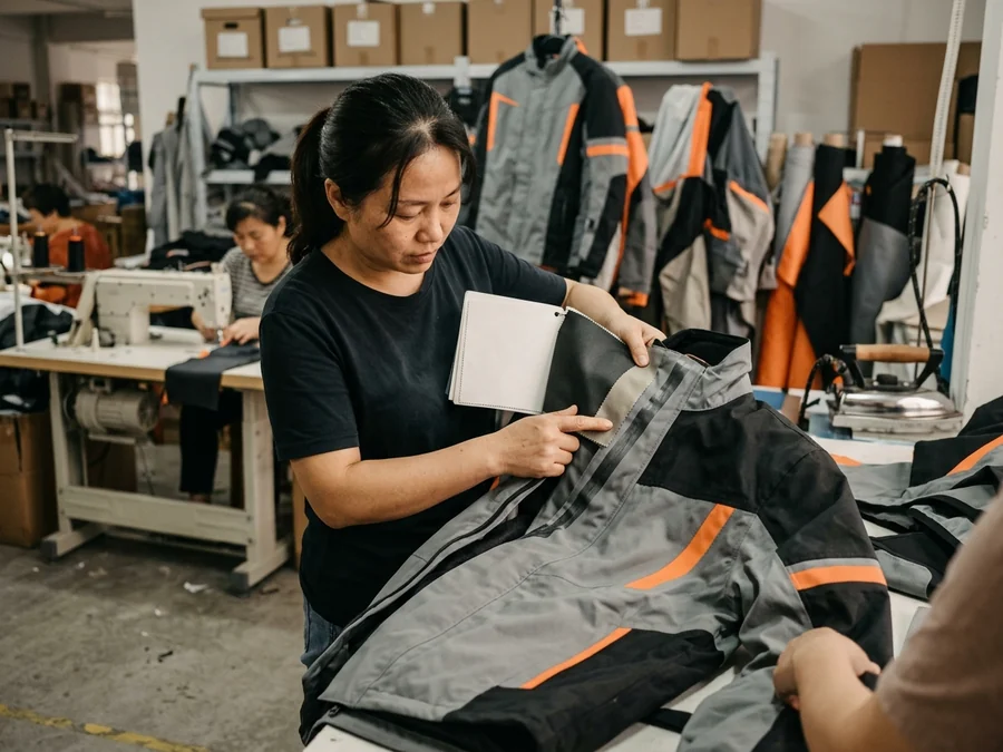Dealer choosing one rain piece for the range