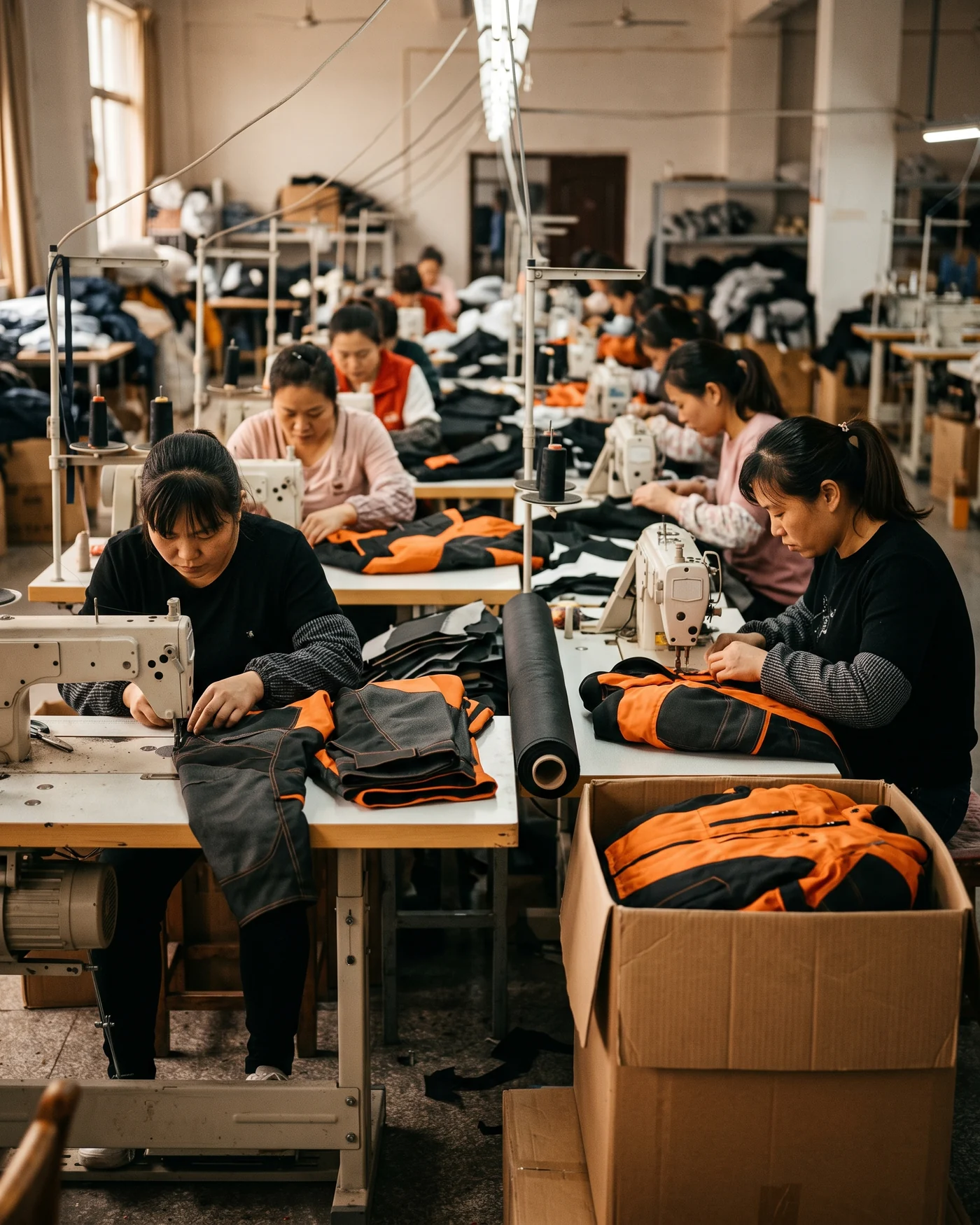 One style running on the sewing line, the unit a minimum is counted in