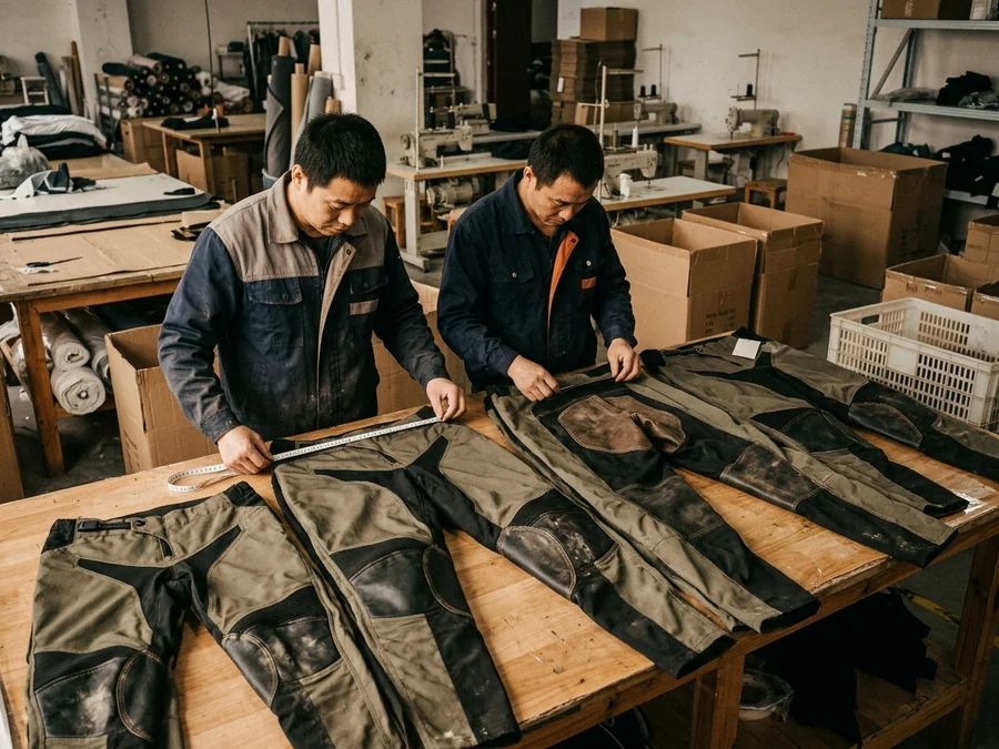 Pieces pulled across sizes at the mid-line check